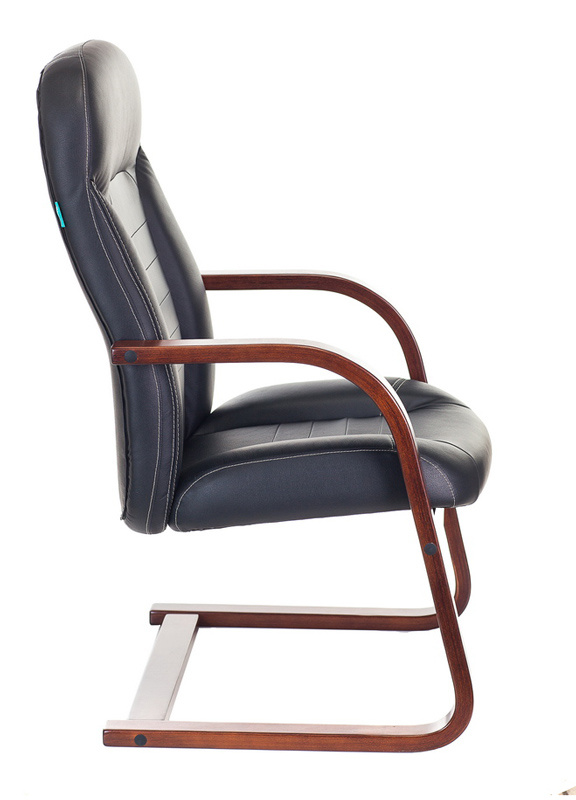 Кресло Бюрократ T-9923WALNUT-AV черный кожа полозья дерево