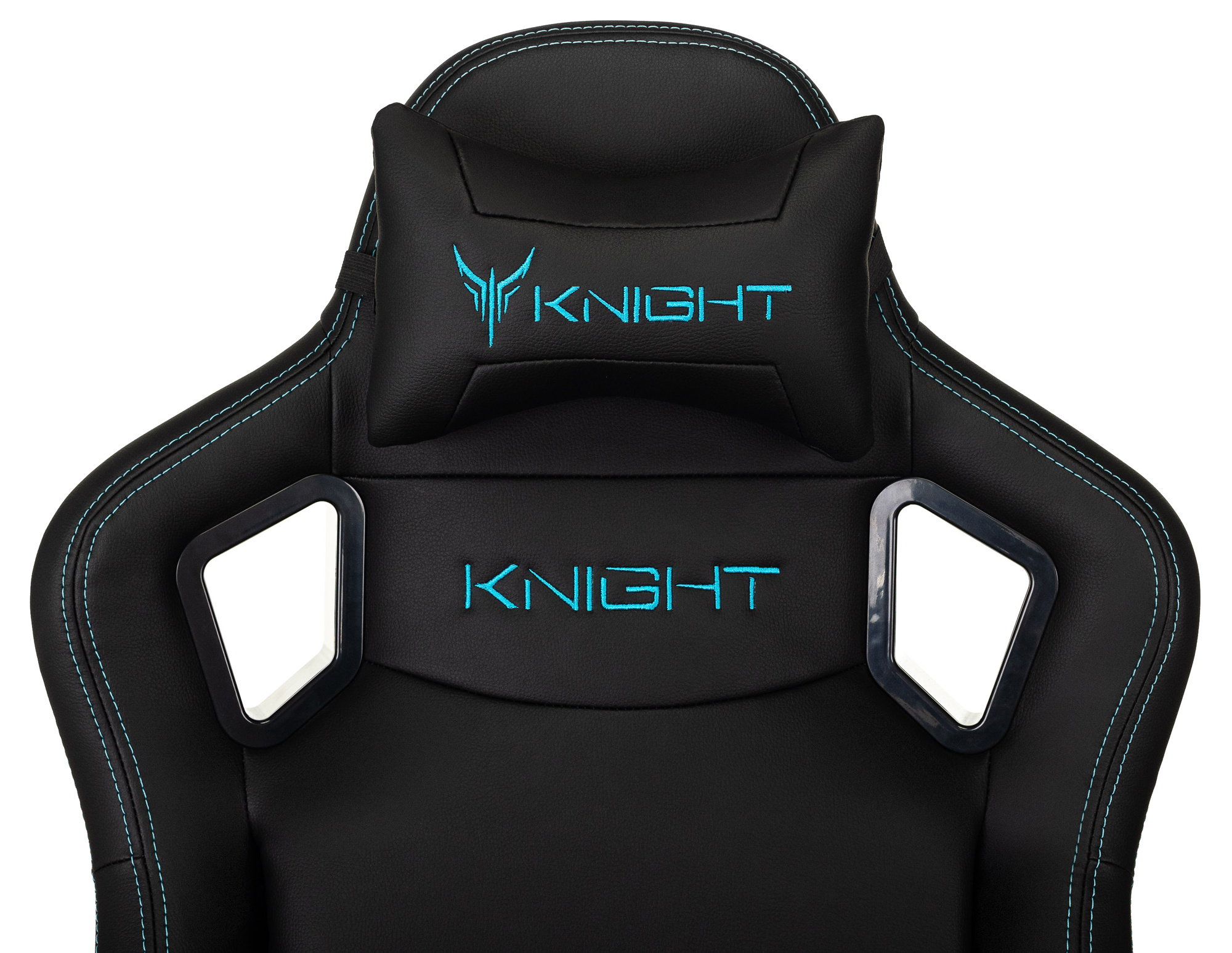 Кресло игровое Knight Outrider Smile черный эко.кожа крестов. пластик
